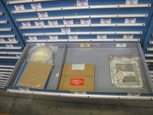 LISTA HEAVY DUTY 9-DRAWER PARTS CABINET W/ CONTENTS (W-50) LOADING & HANDLING FEE $25-